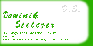 dominik stelczer business card